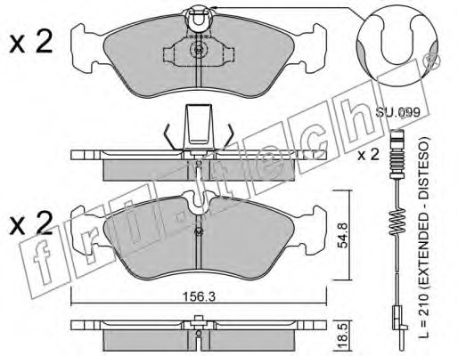 fri.tech. 320.0W Brake Pad Set, disc brake
